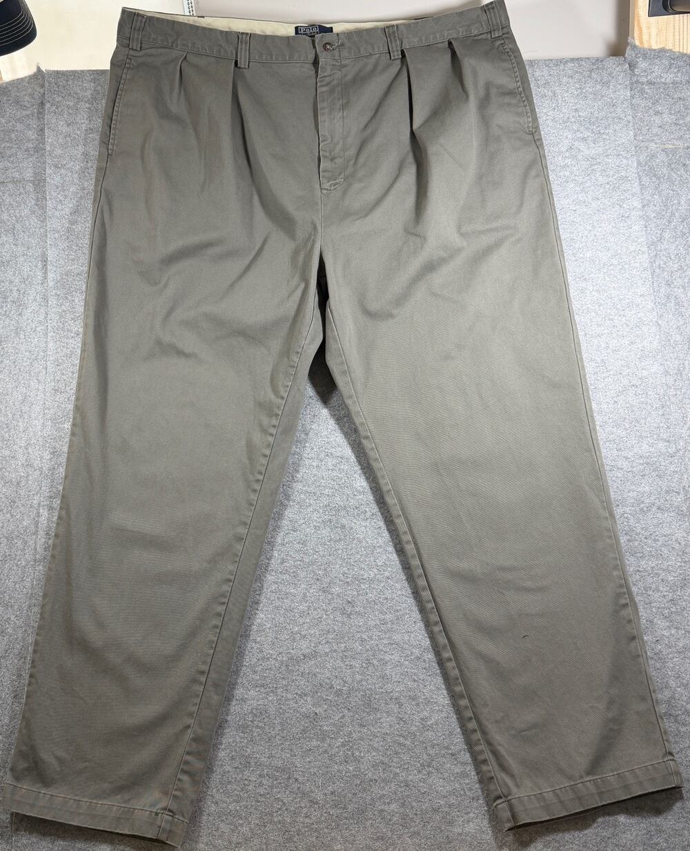 Vintage 90s Polo by Ralph Lauren Andrew Pant 48x32 Men’s olive Chinos
